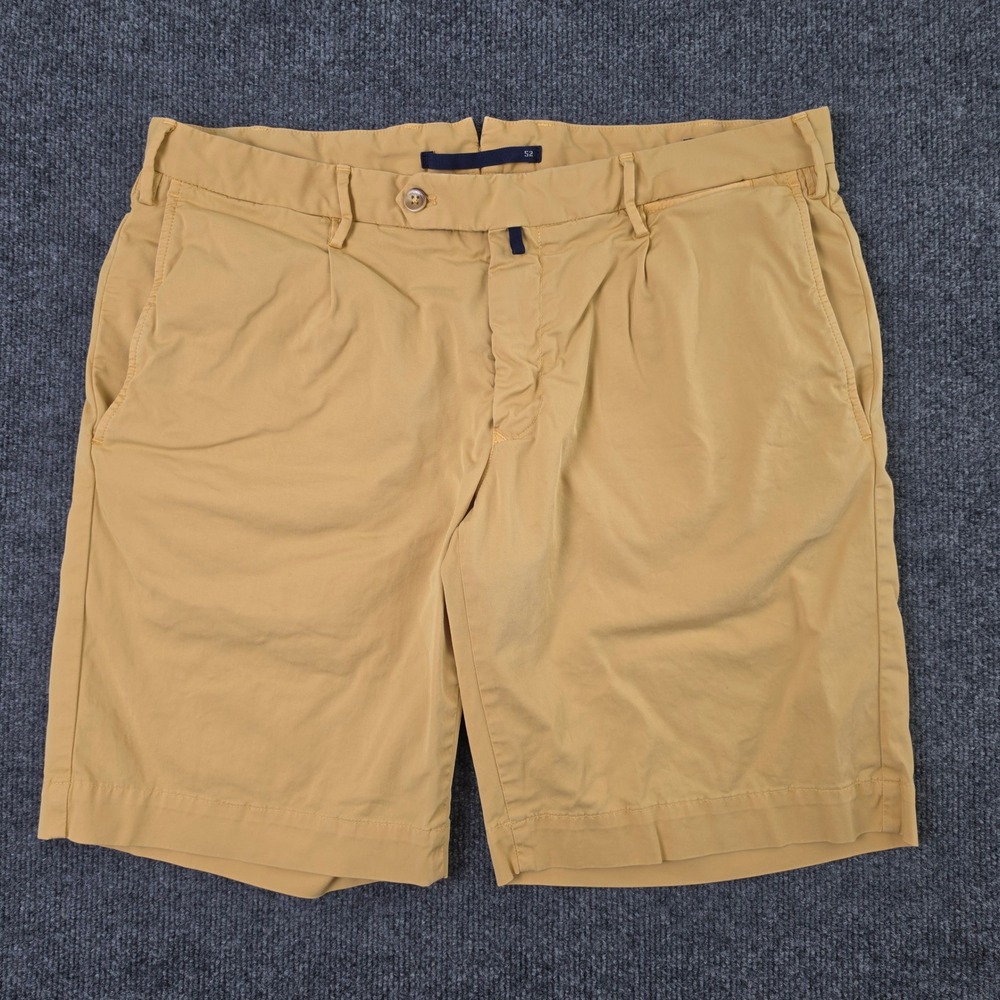 Incotex Slim Fit Chino Shorts Men's US 36 x10 EU 52 Royal Batavia Mustard Color